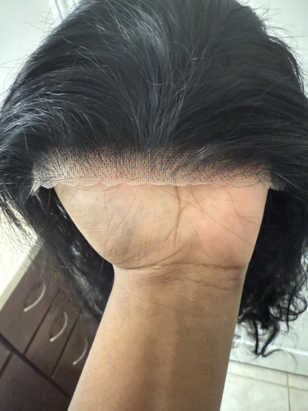 Women's 28 Inch Human Hair Body Wave Glue less 5x5 Closure Wig Pre Plucked 180%